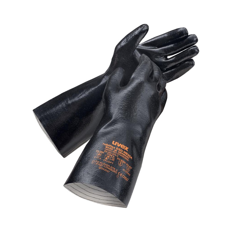دستکش ایمنی ضد حلال uvex مدل rubiflex ESD NB35A