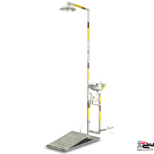 خرید دوش و چشم شوی ایمنی استیل PSS316-PSH-E با راهبری پدالی| ایمنی ها